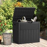 EONLION 126L Outdoor Storage Box Large Patio Garden in Black | Size: 500mm