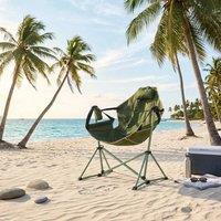 EONLION Camping Hammock Bed Breathable Hanging Swing Recliner Chair in Green