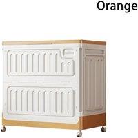 Kelvenix Orange Stackable Storage Box on Wheels