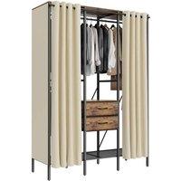 Kelvenix Wooden Coat Rack Industrial Hall Tree Clothes Stand in Black