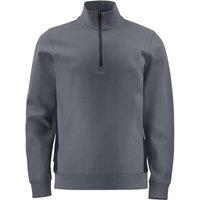 Projob Men's Plain Polycotton Half Zip Sweatshirt in Grey | Size: 2XL