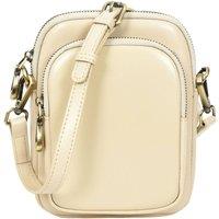 House of Leather Women's Womens Real Leather Small Sling Crossbody Bag Isobel in Off-White