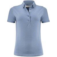 James Harvest Women's American Supreme Cotton Polo Shirt in Duck Egg Blue | Size: XS