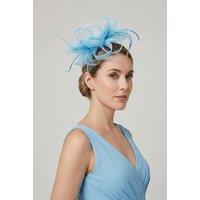 Vellin Women's Loop Bow Feather Fascinator Headband Wedding & Race Day in Baby Blue