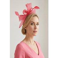 Vellin Women's Structured Mesh Bow Fascinator Headband in Coral