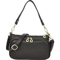 House of Leather Women's Womens Real Leather Shoulder Bag Zelda in Black