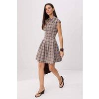 WOVCOR Women's Short Sleeve Shirt Neck Skater Mini Dress | Size: 12