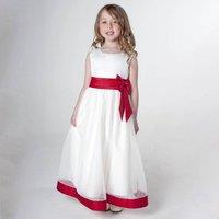 UK Flower Girl Boutique Grace Dress in Ivory | Size: 6-12 m
