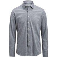 J Harvest & Frost Men's Plain Cotton Slim Shirt in Mid Grey | Size: 2XL