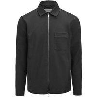 J Harvest & Frost Men's Full Zip Modern Overshirt in Black | Size: XS