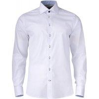 J Harvest & Frost Men's Yellow Bow 51 Fine Twill Slim Shirt in White | Size: XL