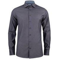 J Harvest & Frost Men's Purple Bow 142 Regular Shirt in Grey | Size: Small