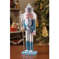 Living and Home Christmas Wooden Snowflake King Nutcracker Figurine Decoration