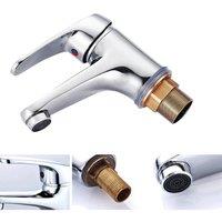NESTLUNE Cloakroom Basin Mixer Tap Chrome Basin Mono Sink in Silver | Size: 10000mm x 520mm