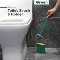 NESTLUNE Green Toilet Brush & Holder Set Bathroom Cleaning