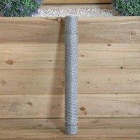 NESTLUNE 5m x 60cm x 13mm Galvanised Steel Chicken Garden Wire in Silver | Size: 100 cm x 15 cm