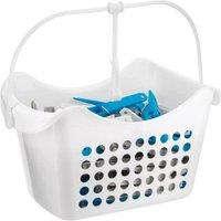 FORGEVIO Plastic Peg Basket 50 Pegs white