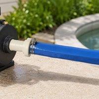 Traderight Hose Pipe 1 Inch Reinforced PVC for Home Pool Drainage Pump, Blue