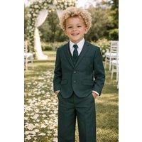 Little Giants Boy's Forest - 5 Piece Dark Green Child Suit | Size: 10 Years