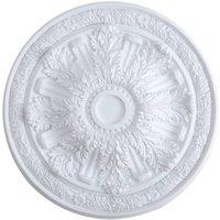 ExtraStar 29 Decorative Polyurethane Ceiling Medallion with Ornate Design in White