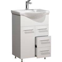 VCM 2-part washroom washbasin Lisalo L in White