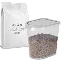 NESTLUNE Grey 20L Airtight Pet Food Storage Containers Plastic | Size: 0.5m x 1m