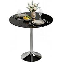 FORGEVIO Round Bar Table, Dining Table in Black