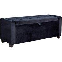 FORGEVIO Hidden Storage Box Bench Velvet black