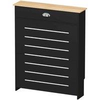FORGEVIO Radiator Cover Grill Shelf Black - 1 Drawer