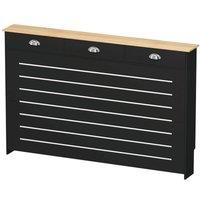 FORGEVIO Radiator Cover Grill Shelf Black - 3 Drawer