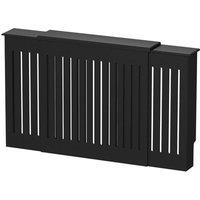 FORGEVIO Radiator Cover Cabinet Black - Extendable