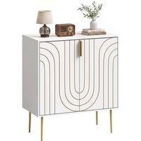 KORVIXA Modern Kitchen Cupboard with 2 Doors & Adjustable Shelf in White | Size: 100 cm x 100 cm