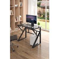 H&O Direct Game Table & Office Desk K Shaped Frame Workstation in Black