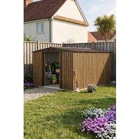 Living and Home 10x8 FT Large Metal Garden Tool Storage Shed in Brown