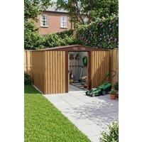 Living and Home 12x10 FT Large Metal Garden Tool Storage Shed in Brown