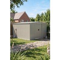 Living and Home 10x8 FT Large Metal Garden Tool Storage Shed in Grey