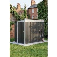 Living and Home 4x8 FT Pent Roof Garden Tool Shed Outdoor Patio Storage House in Black