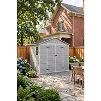 Living and Home 8x6 FT Large Garden Storage Shed in Grey