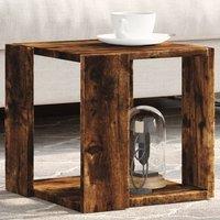 Berkfield Home Coffee Table Smoked Oak 32x32x30 cm Engineered Wood in Brown | Size: 32 x 32 x 30 cm