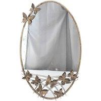 Minster Oval Framed Mirror - Metal - L5 x W61 x H102 cm in Bronze