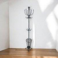 Minster Coat/Umbrella Hold Stand - Metal - L56 x W56 x H172 cm - Dark Grey