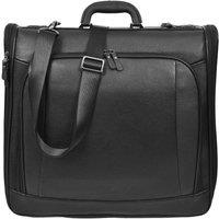 House of Leather Real Leather Suit Carrier Large Size Travel Bag Garment Carrier Narok Black