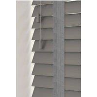Blinds Outlet Faux Wooden Venetian Blinds with Tapes in Dark Grey | Size: 180 cm width x 120 cm drop
