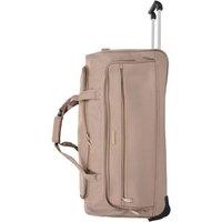 House of Leather Holdall with Wheels Large Overnight Bag HL472 in Beige