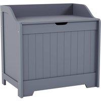 HD Designs Freestanding Functional Laundry Chest Bathroom Storage in Grey