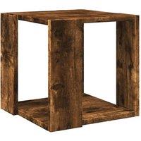 Berkfield Home Coffee Table Smoked Oak 32x32x30 cm Engineered Wood in Brown | Size: 32 x 32 x 30 cm