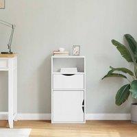 Berkfield Home Side Cabinet with Drawer ODDA White 40x24x79 cm Solid Wood Pine | Size: 40 x 24 x 79 cm