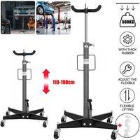 Ventryn Transmission Jack 0.5T Hydraulic Gearbox Auto Part Lifter Hoist Stand in Silver