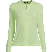 Lands' End Women's Petite Crew Neck Cashmere Cardigan in Mint | Size: 14-16