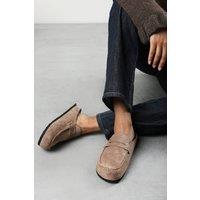 Where's That From Women's 'Idyxa' Slip On Backless Loafer Mules with Penny Strap in Camel | Size: 7
